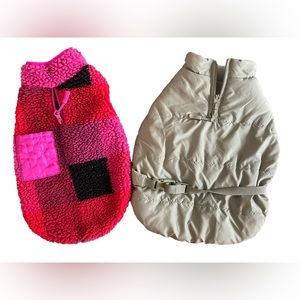 Dog sweater and jacket bundle size small